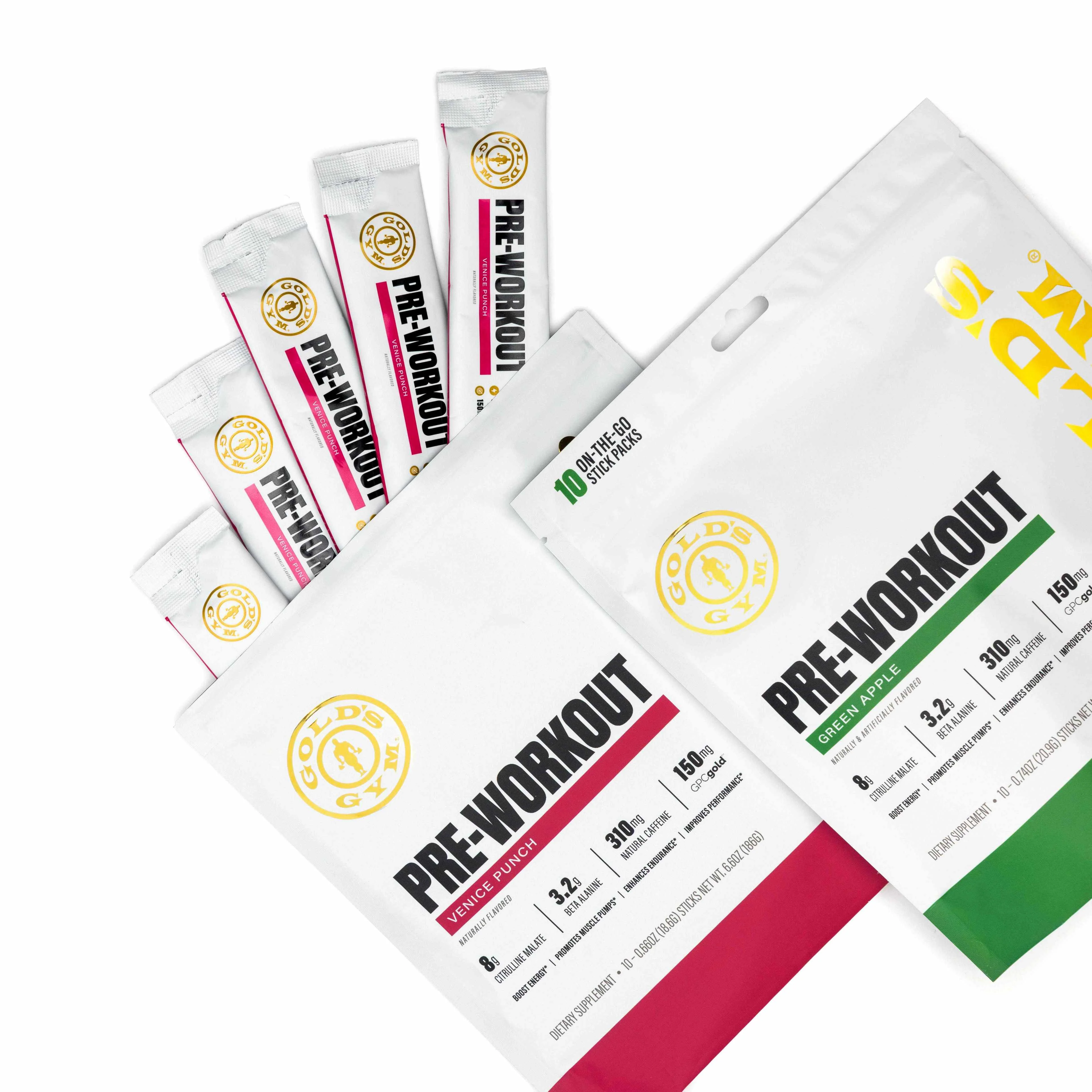 Gold's Gym Nutrition Pre-Workout Stick Packs- 10 pack - Image 13