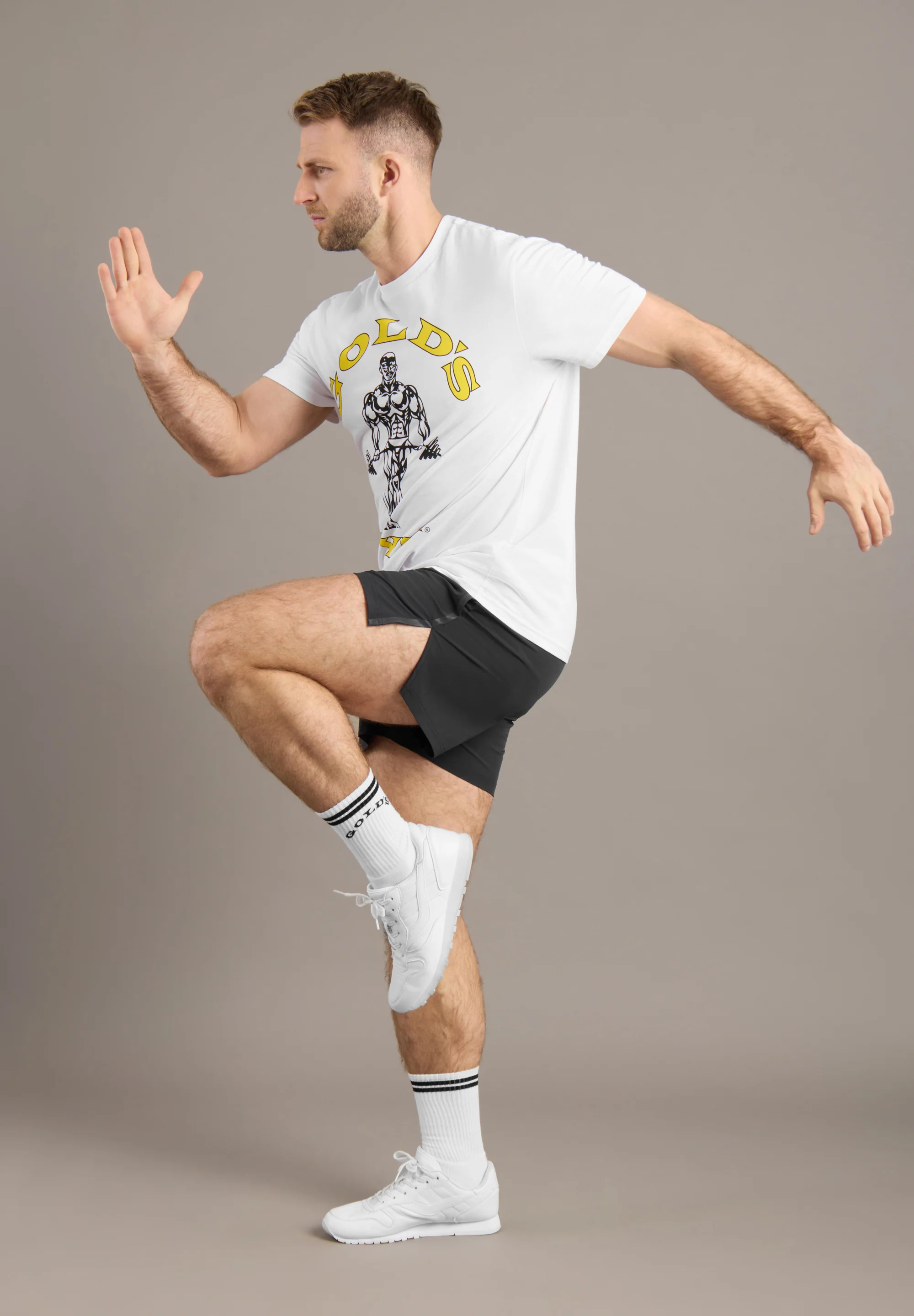 Gold's Gym® Unisex White Crew Socks - Image 3