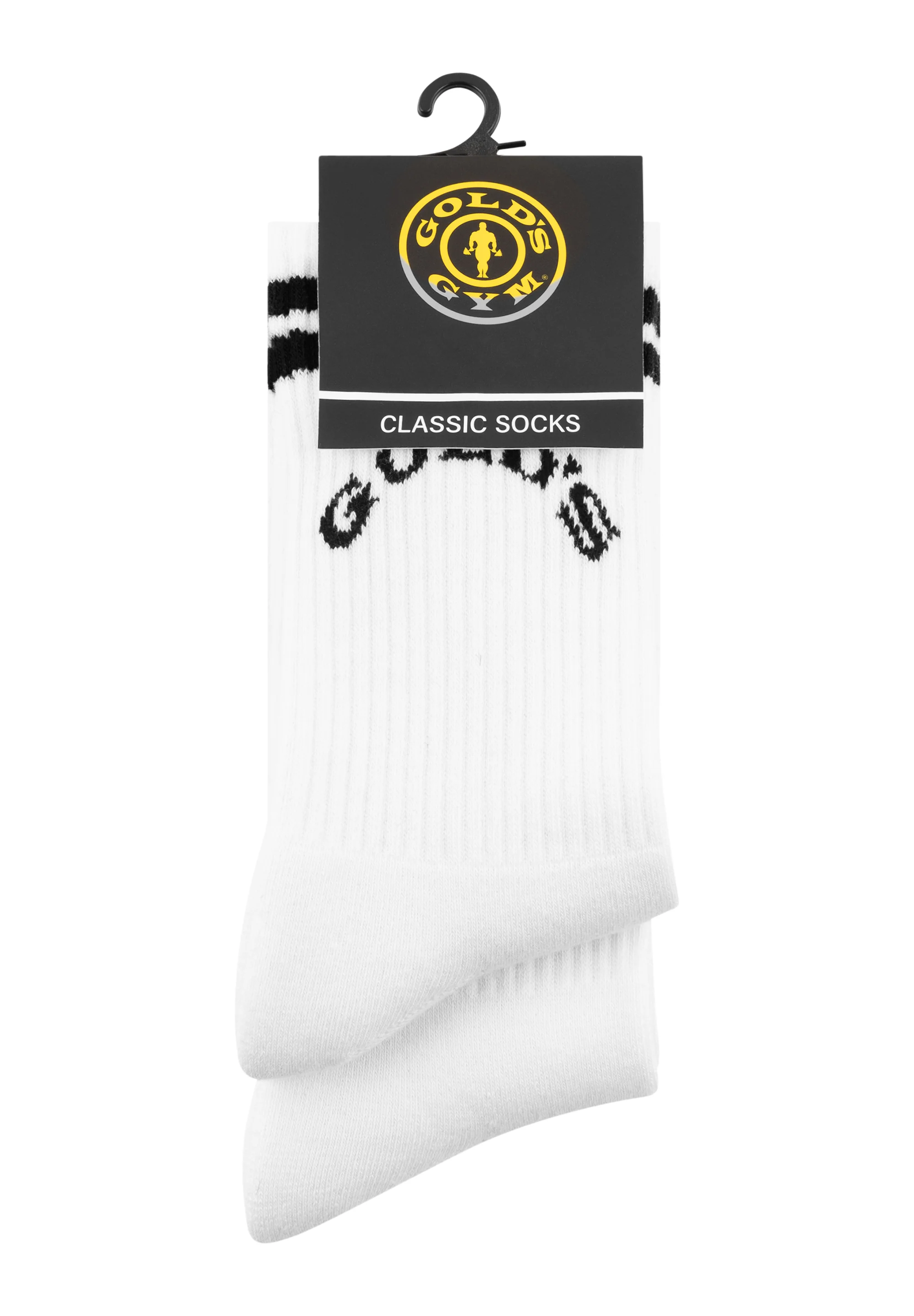 Gold's Gym® Unisex White Crew Socks - Image 6